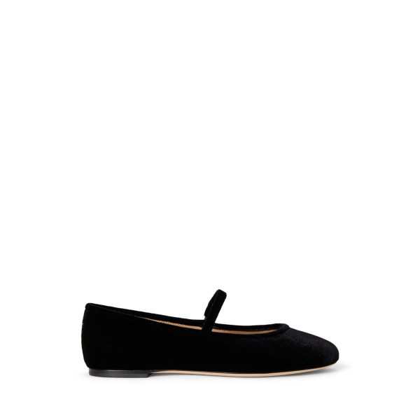 Jayna Velvet Mary Jane Flat