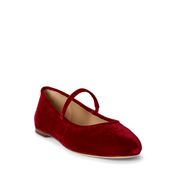Jayna Velvet Mary Jane Flat
