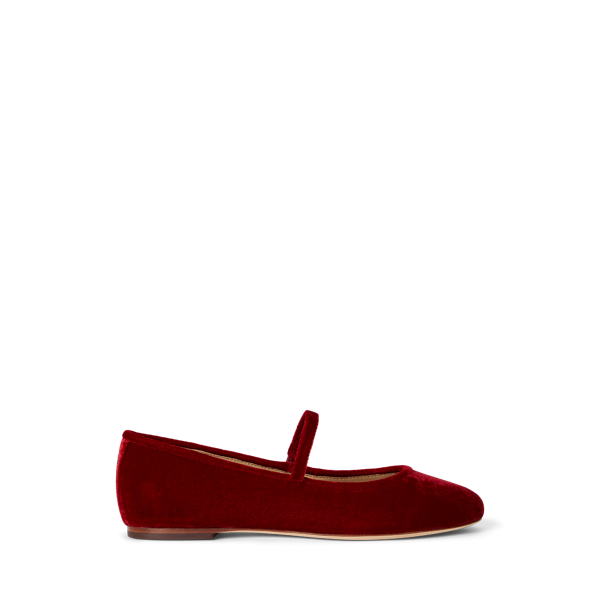 Jayna Velvet Mary Jane Flat