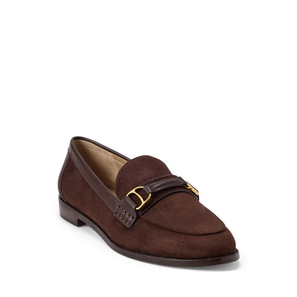 Tasha Leather-Trim Suede Loafer