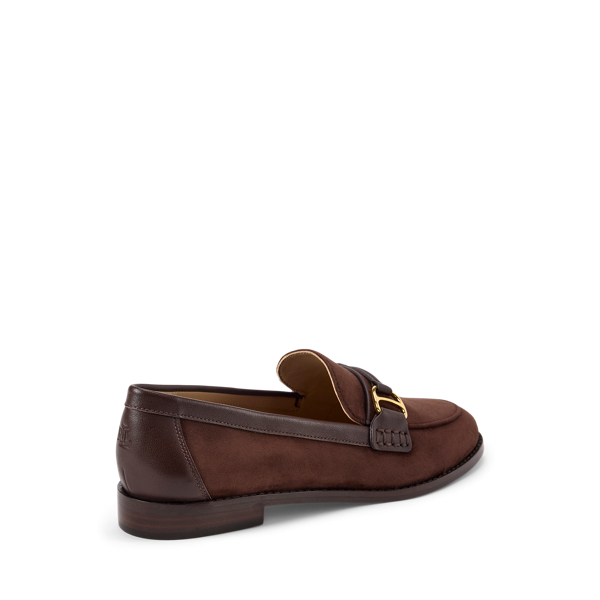 Tasha Leather-Trim Suede Loafer