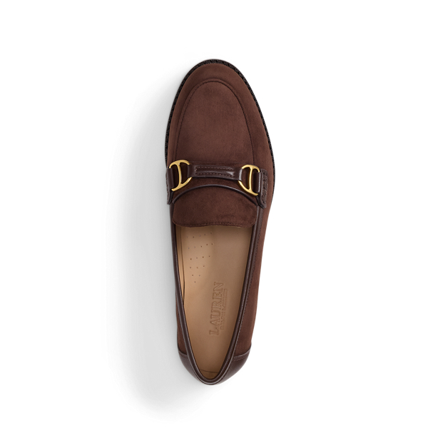 Tasha Leather-Trim Suede Loafer
