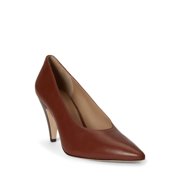Lauren Tan Gracy Glazed Goatskin Pump Lauren 2