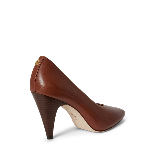 Lauren Tan Gracy Glazed Goatskin Pump Lauren 3