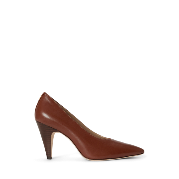 Lauren Tan Gracy Glazed Goatskin Pump Lauren 1