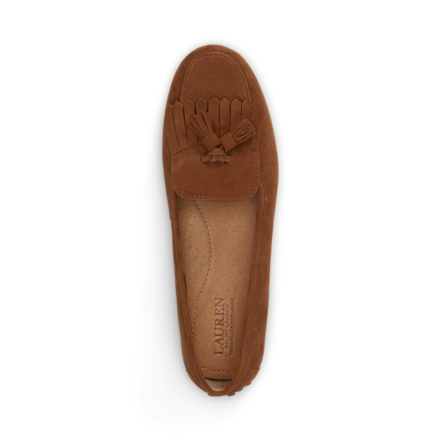 Мокасины Ralph Lauren Tayte Suede Kiltie Driver, цвет: Светлый табачный — фото 3