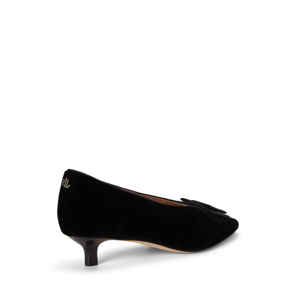 Francesca Bow-Trim Velvet Pump
