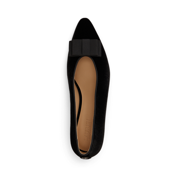 Francesca Bow-Trim Velvet Pump