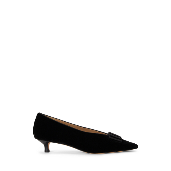 Francesca Bow-Trim Velvet Pump