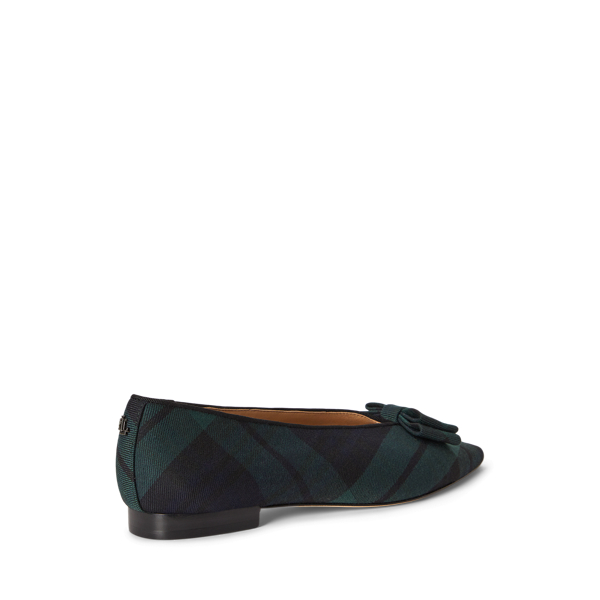 Audri Black Watch-ballerinaskor m rosett