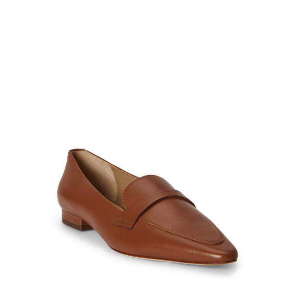 Lauren Tan Audri Waxed Leather Loafer Lauren 2