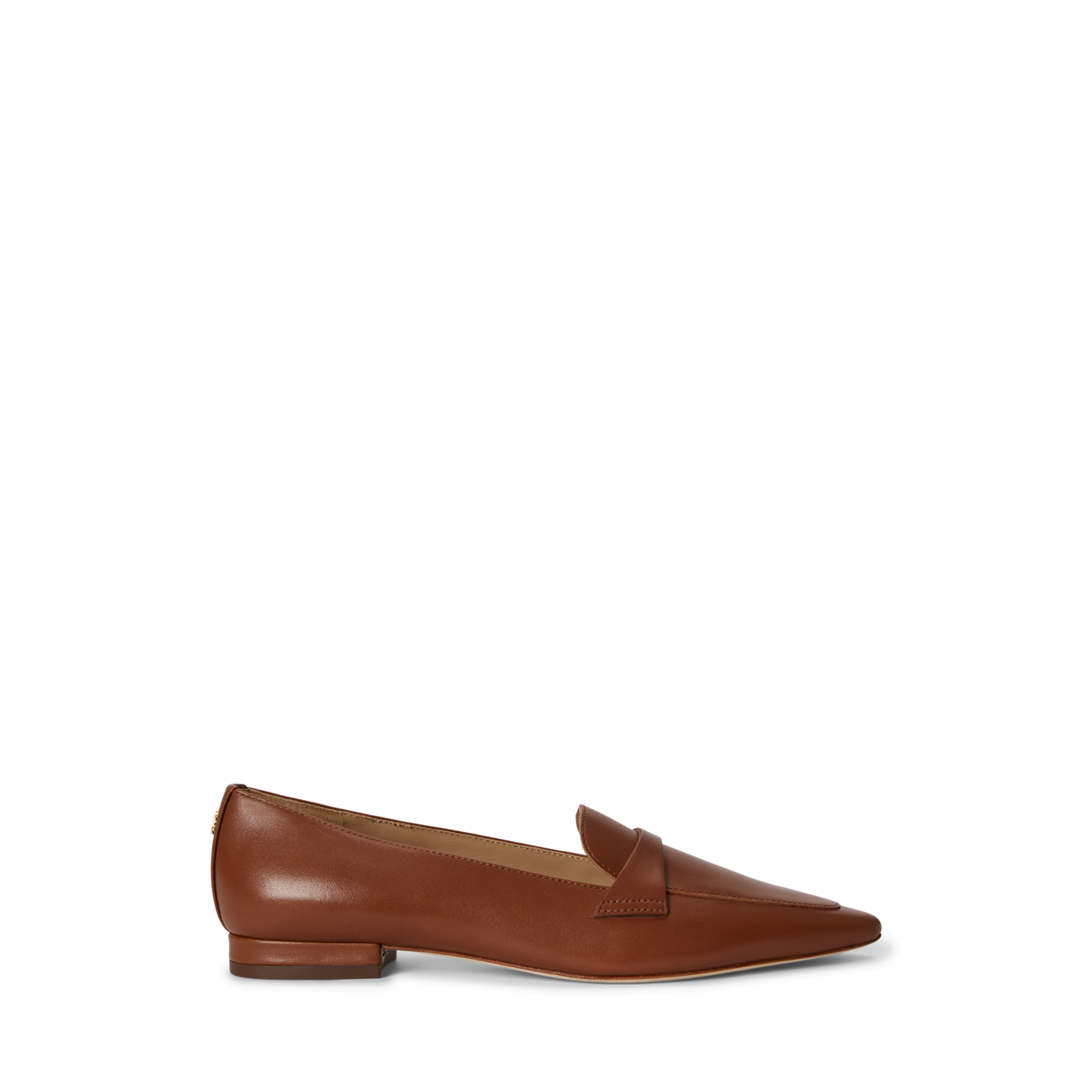 Женские туфли Ralph Lauren Audri Waxed Leather Loafer, цвет: Рыжевато-коричневый — фото 4