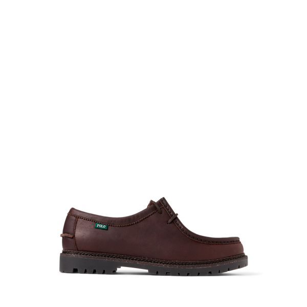 Dark Brown Jett Lug-Sole Leather Moc-Toe Shoe Polo Ralph Lauren 1