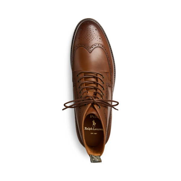 Polo Tan Asher Leather Wingtip Boot Polo Ralph Lauren 4