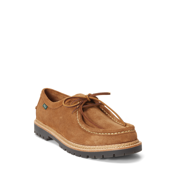 Jett su&egrave;de schoen met profielzool Polo Ralph Lauren in Teak 2