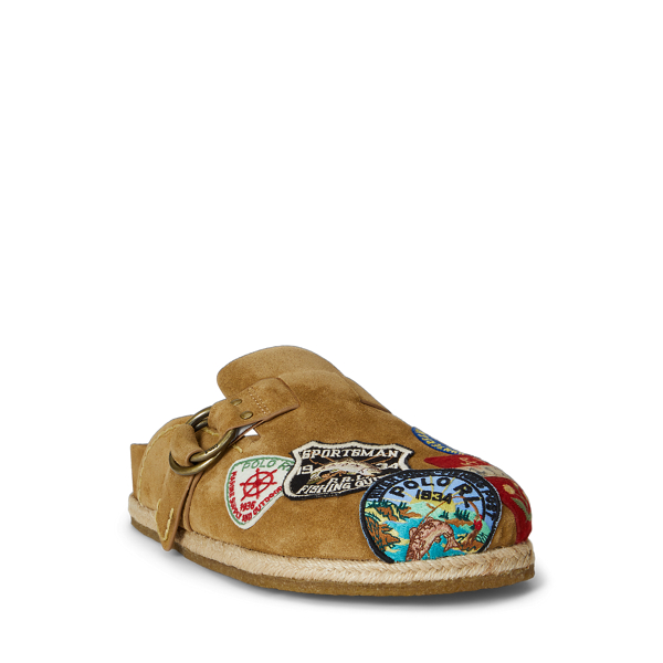 Turbach ロゴパッチ スエード クロッグ サンダル | ラルフ