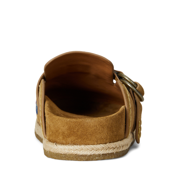 Turbach Logo-Patch Suede Clog Sandal