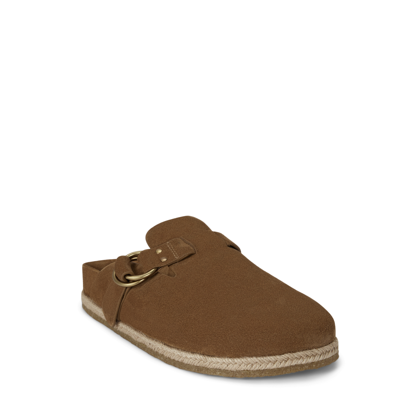 Мужские сандалии Ralph Lauren Turbach Suede Clog Sandal, цвет: Каштановый — фото 1