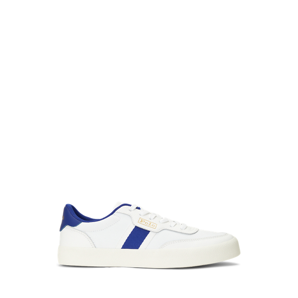 Baskets Court Vulc rayées Polo Sport en Blanc/Royal sport 1