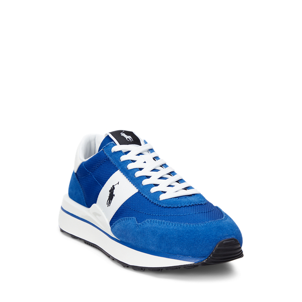 Sneaker Train&nbsp;89 aus Leder und Segeltuch Polo Sport in Saturnblau 2