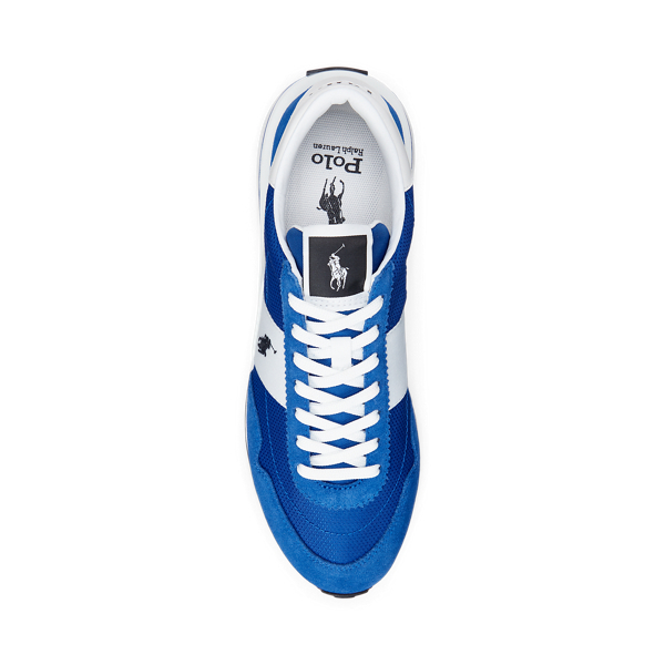 Sneaker Train&nbsp;89 aus Leder und Segeltuch Polo Sport in Saturnblau 4