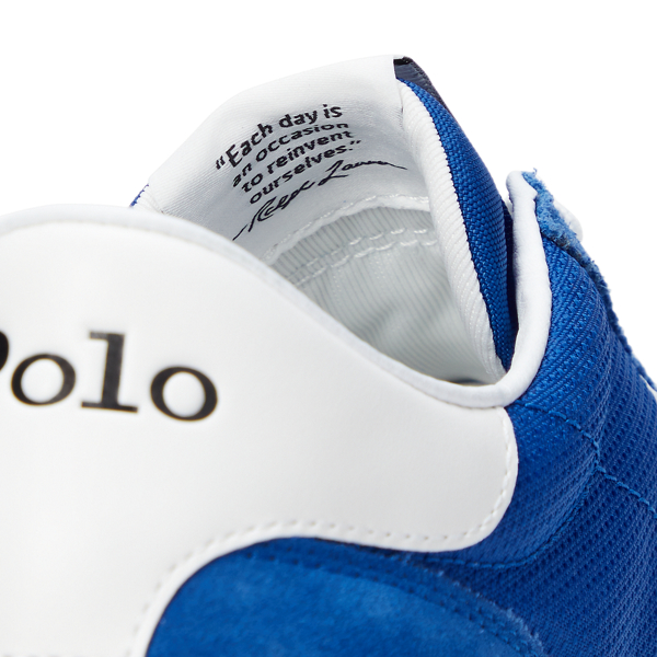Sneaker Train&nbsp;89 aus Leder und Segeltuch Polo Sport in Saturnblau 5
