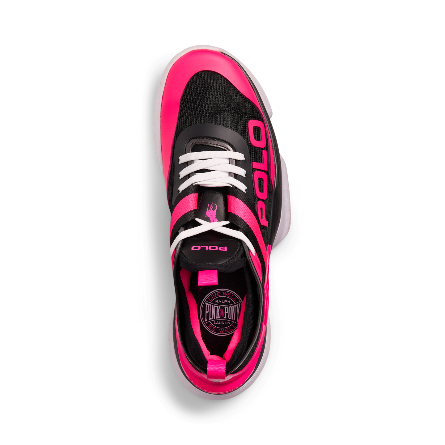 Женские кроссовки Ralph Lauren Pink Pony Tech Court Pro, цвет: Чёрный / Фуксия — фото 3