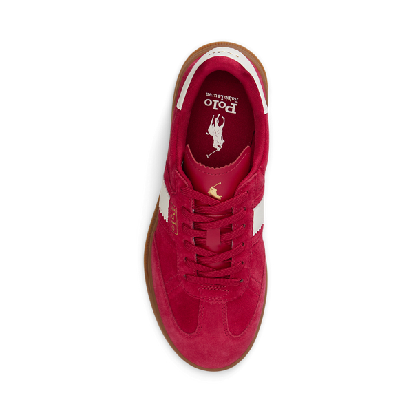 Classic Red Heritage Aera Suede Trainer Polo Sport 4