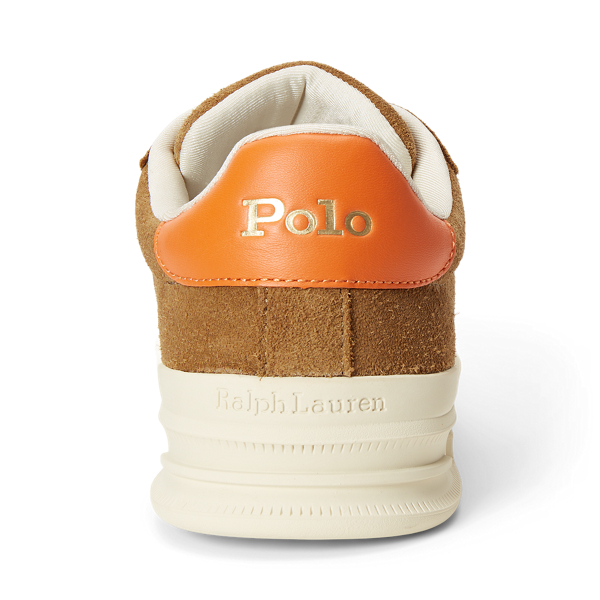 Wildleder-Sneaker Heritage Court II Polo Sport in W&uuml;stensandbraun/Orange 3