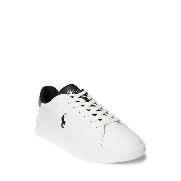 White/Black/Gunmetal Heritage Court II Leather Trainer Polo Sport 2