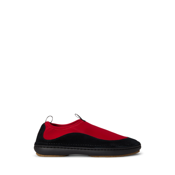Suede-Trim Neoprene Slip-On Trainers