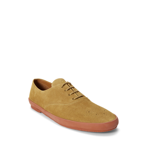 Женские кроссовки Ralph Lauren Suede Low-Top, цвет: Карамельный