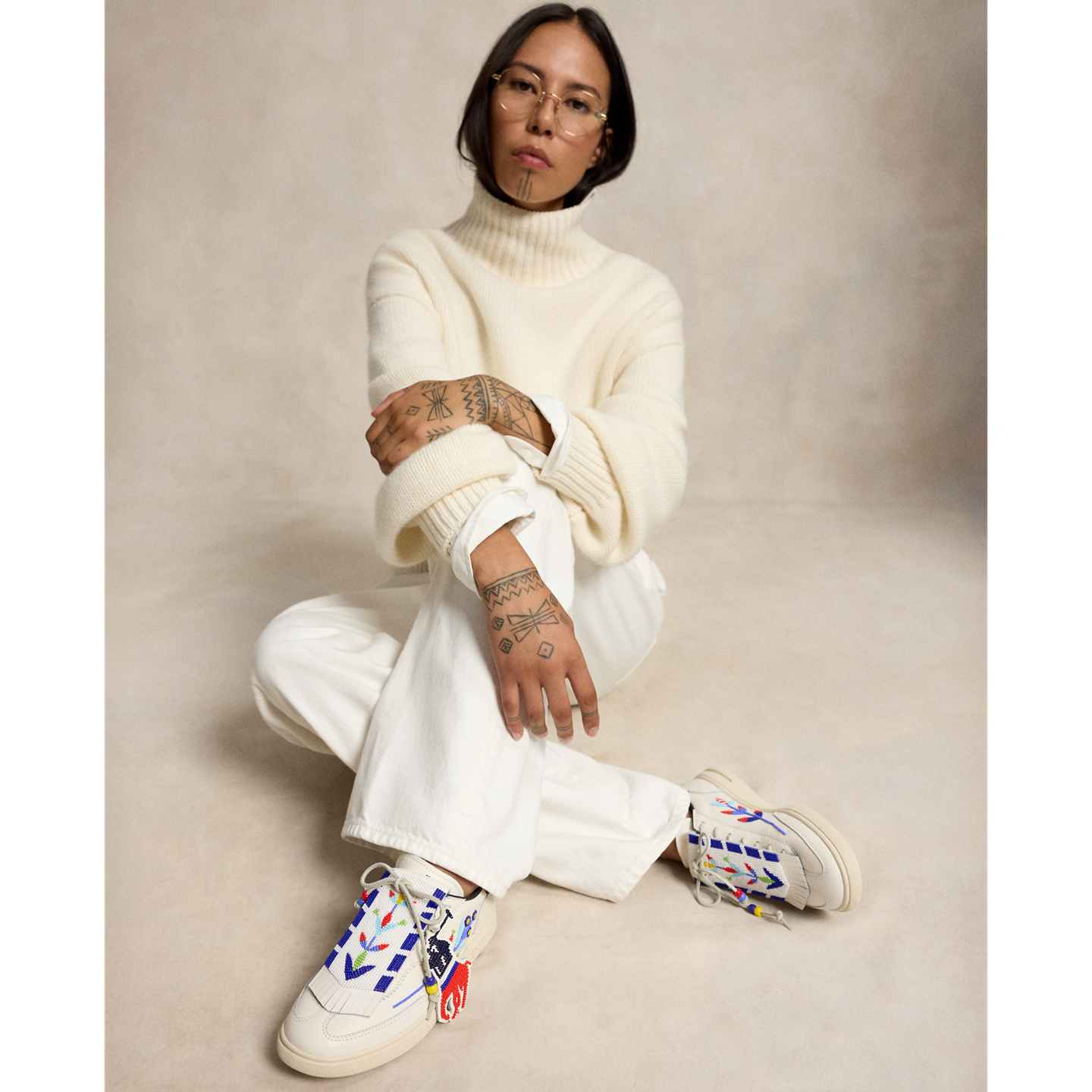Женские кроссовки Ralph Lauren PRL x TÓPA Rooted Medicine, цвет: Белый разноцветный — фото 6