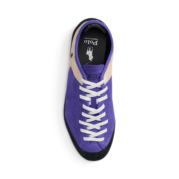 Lib/pnk Snd Paneled Suede Low-Top Sneaker Polo Sport 4