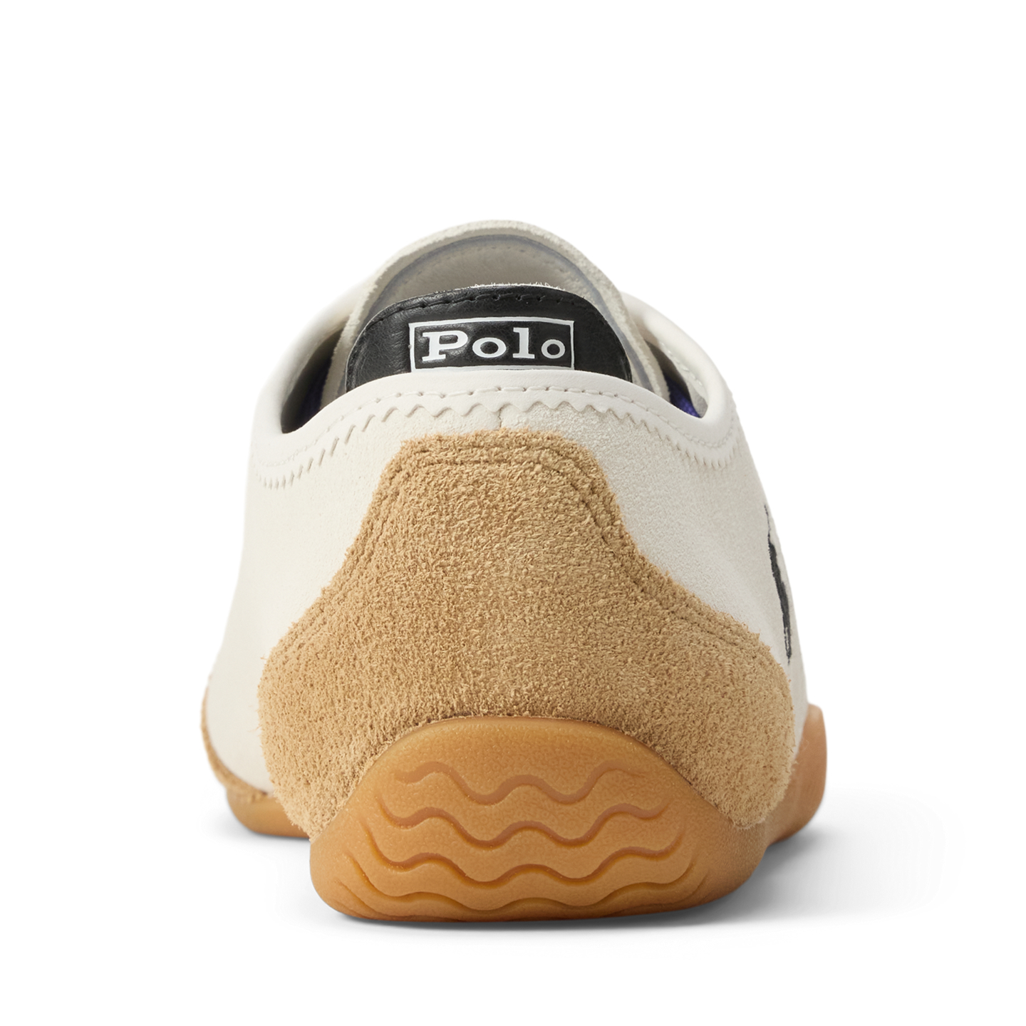 Женские кроссовки Ralph Lauren Paneled Suede Low-Top, цвет: Кремовый / Белый — фото 2