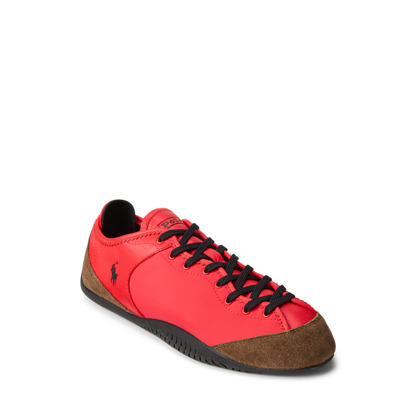 Женские кроссовки Ralph Lauren Paneled Nylon-Suede Low-Top, цвет: Шоколадный — фото 1