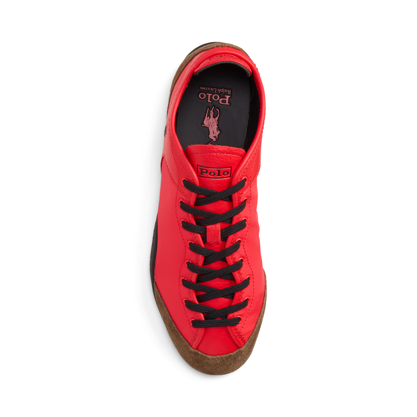 Женские кроссовки Ralph Lauren Paneled Nylon-Suede Low-Top, цвет: Шоколадный — фото 3