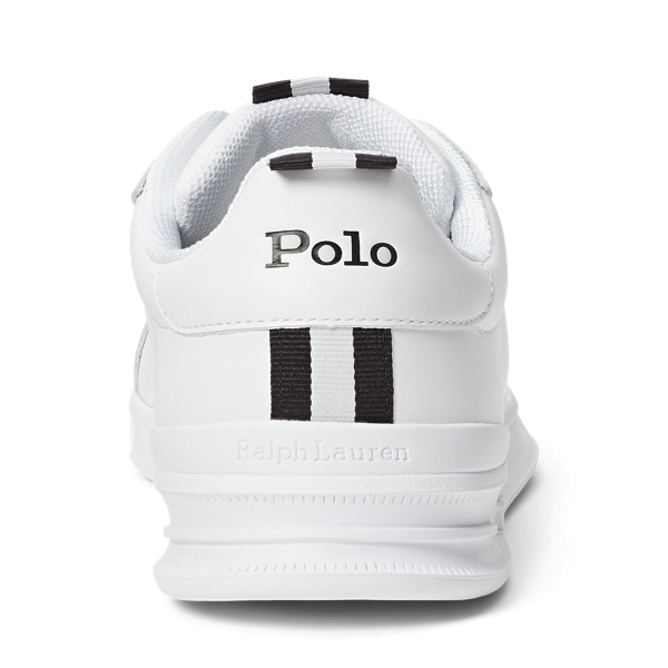 White/Black Heritage Court II Leather Trainer Polo Ralph Lauren 3