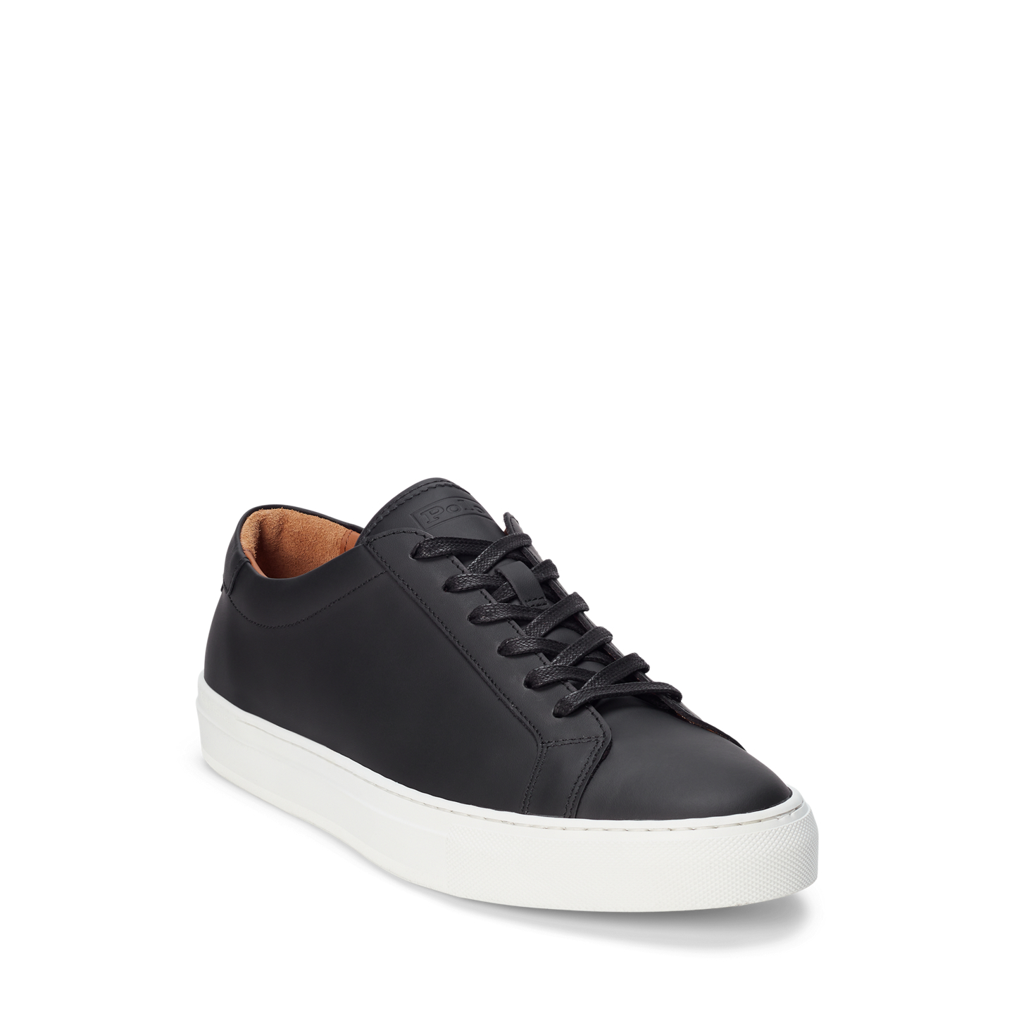 Мужские кроссовки Ralph Lauren Jermain Leather, цвет: Чёрный — фото 1