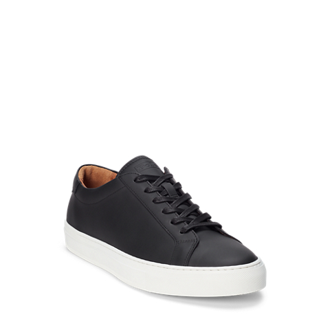 Мужские кроссовки Ralph Lauren Jermain Leather, цвет: Чёрный