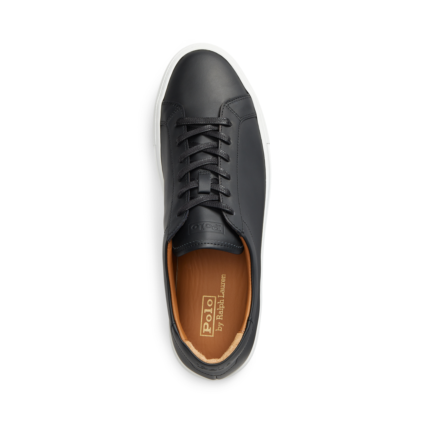 Мужские кроссовки Ralph Lauren Jermain Leather, цвет: Чёрный — фото 3