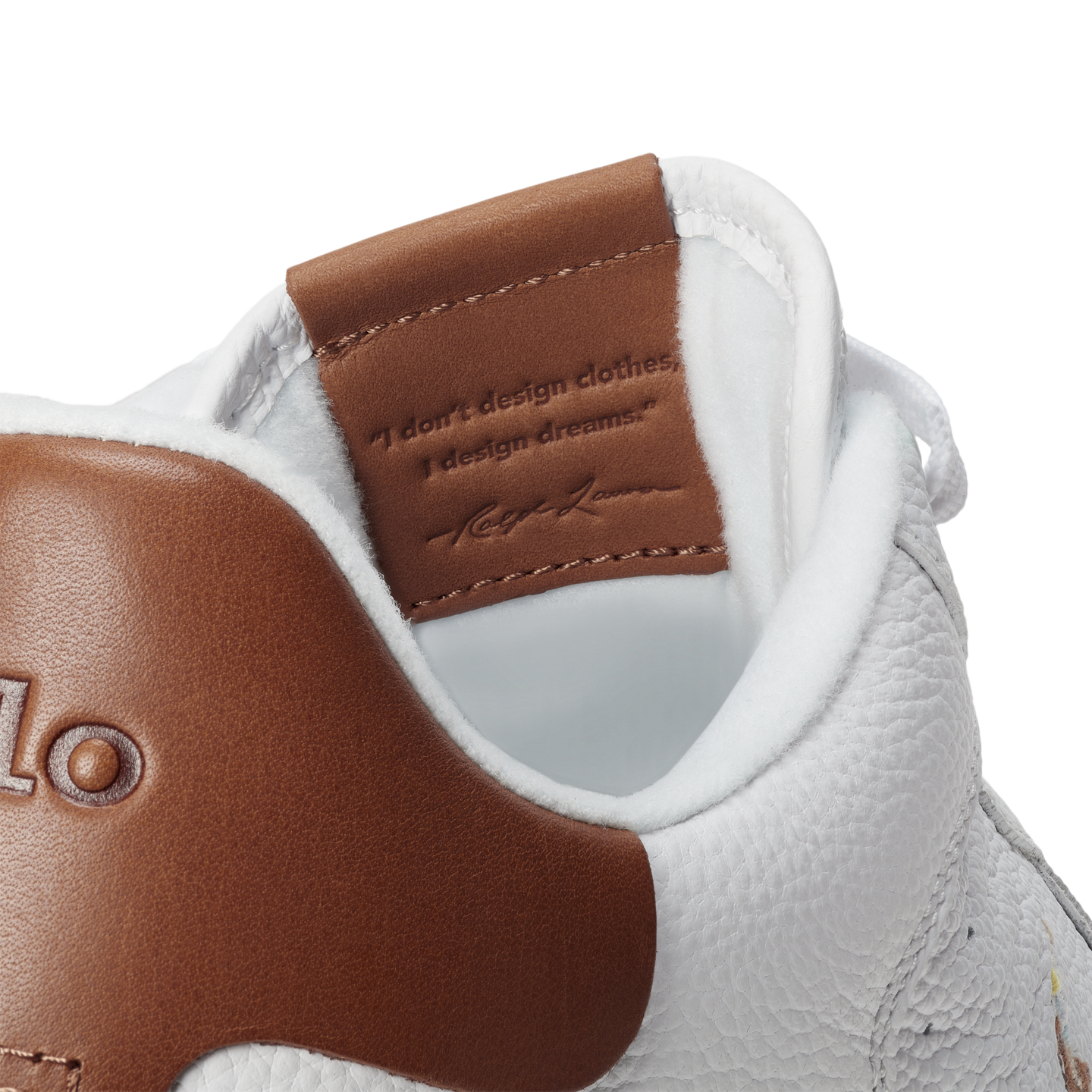 Мужские кроссовки Ralph Lauren Masters Court Leather, цвет: Белый / Рыжевато-коричневый — фото 4