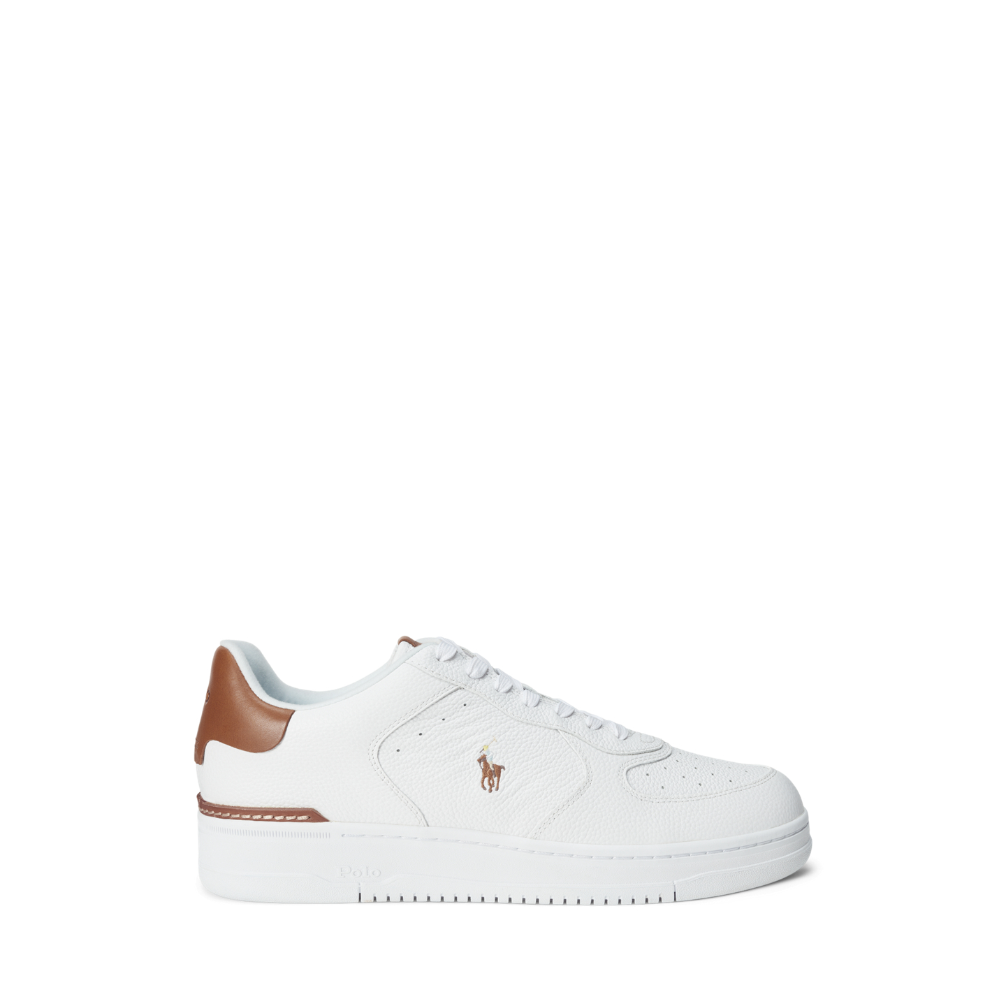 Мужские кроссовки Ralph Lauren Masters Court Leather, цвет: Белый / Рыжевато-коричневый — фото 6