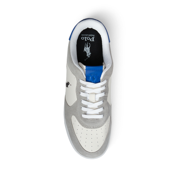 Soft Grey/Black/Royal Masters Court Leather-Suede Sneaker Polo Ralph Lauren 4
