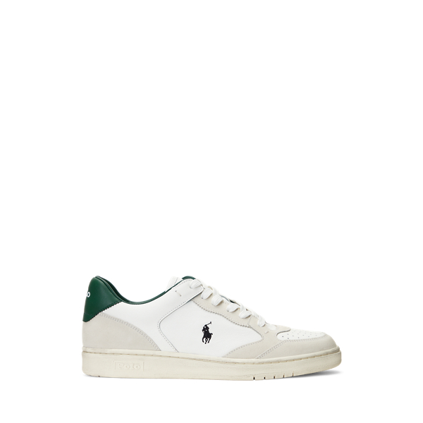 White/forest Court Leather-Suede Sneaker Polo Ralph Lauren 1