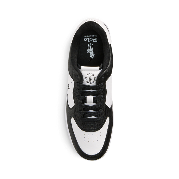 Black/White Masters Court Leather Sneaker Polo Ralph Lauren 4