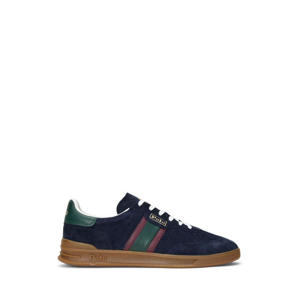 Navy/Wine/Forest Heritage Aera Suede Sneaker Polo Ralph Lauren 1