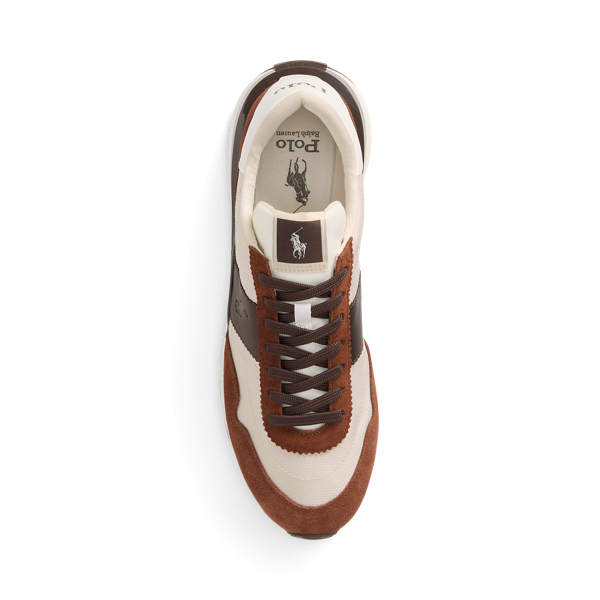 Ralph lauren trainers brown best sale