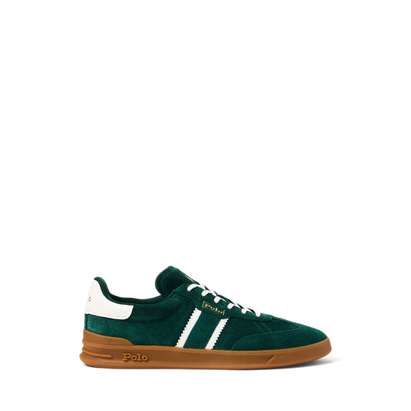 Green ralph lauren trainers hotsell