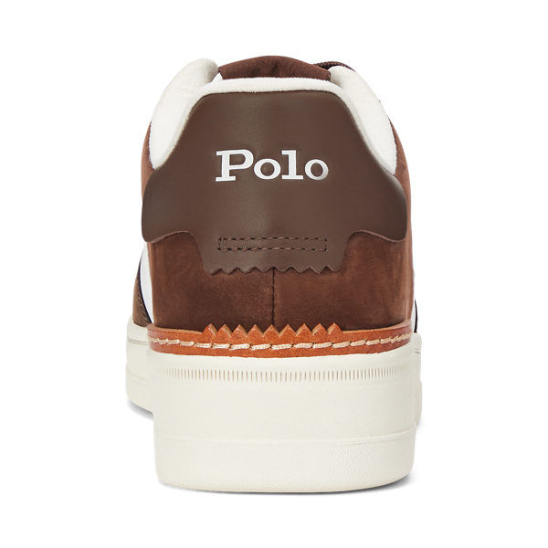 Masters Court Nubuck & Leather Sneaker Polo Sport en Blanc/Marron ton sur ton 3